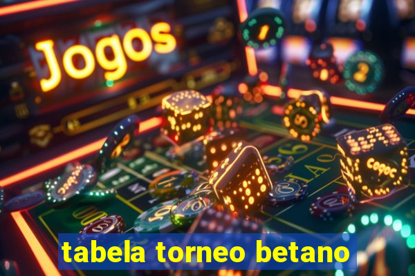 tabela torneo betano